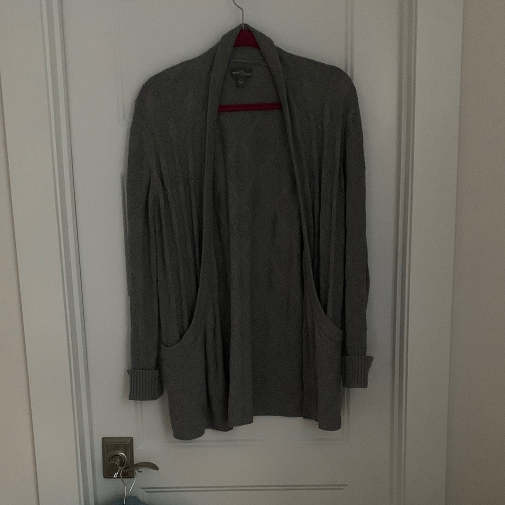 Market & Spruce Heather Gray Knit Cardigan